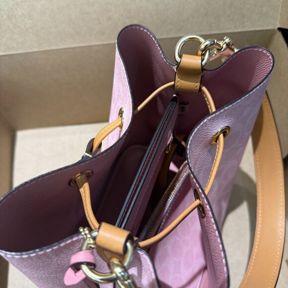 Coach Rowan Bucket Bag In Signature Canvas With Charms - Picture 6 of 9